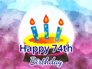 Happy Birthday Age 74 GIF, 74th Birthday GIF