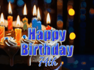 Happy Birthday Age 74 GIF, 74th Birthday GIF