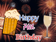 Happy Birthday Age 74 GIF, 74th Birthday GIF