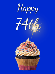 Happy Birthday Age 74 GIF, 74th Birthday GIF