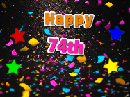 Happy Birthday Age 74 GIF, 74th Birthday GIF