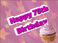 Happy Birthday Age 75 GIF, 75th Birthday GIF