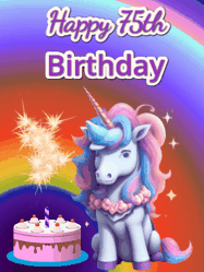 Happy Birthday Age 75 GIF, 75th Birthday GIF