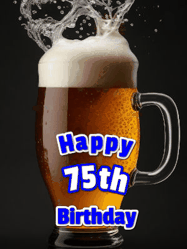 Happy Birthday Age 75 GIF, 75th Birthday GIF