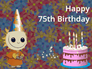 Happy Birthday Age 75 GIF, 75th Birthday GIF