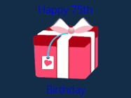 Happy Birthday Age 75 GIF, 75th Birthday GIF