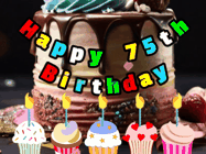 Happy Birthday Age 75 GIF, 75th Birthday GIF