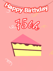 Happy Birthday Age 75 GIF, 75th Birthday GIF