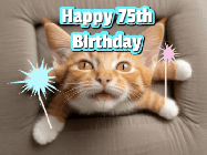 Happy Birthday Age 75 GIF, 75th Birthday GIF