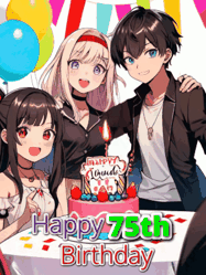 Happy Birthday Age 75 GIF, 75th Birthday GIF