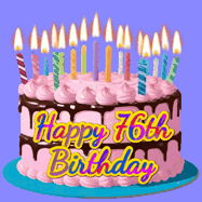 Happy Birthday Age 76 GIF, 76th Birthday GIF
