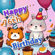 Happy Birthday Age 76 GIF, 76th Birthday GIF
