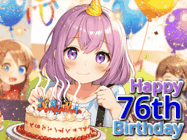 Happy Birthday Age 76 GIF, 76th Birthday GIF