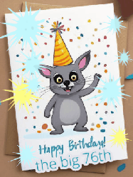 Happy Birthday Age 76 GIF, 76th Birthday GIF