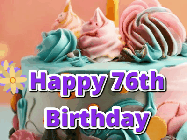 Happy Birthday Age 76 GIF, 76th Birthday GIF