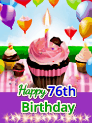 Happy Birthday Age 76 GIF, 76th Birthday GIF