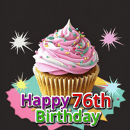 Happy Birthday Age 76 GIF, 76th Birthday GIF