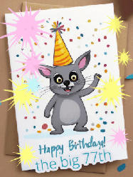 Happy Birthday Age 77 GIF, 77th Birthday GIF