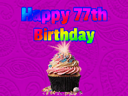 Happy Birthday Age 77 GIF, 77th Birthday GIF