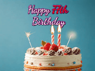 Happy Birthday Age 77 GIF, 77th Birthday GIF