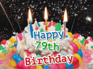 Happy Birthday Age 79 GIF, 79th Birthday GIF