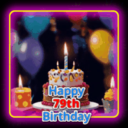 Happy Birthday Age 79 GIF, 79th Birthday GIF