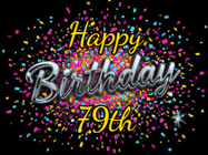 Happy Birthday Age 79 GIF, 79th Birthday GIF