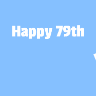 Happy Birthday Age 79 GIF, 79th Birthday GIF: A silly animated Happy Birthday GIF with a smiling emoji rolling into scene and leaving behind a birthday cake.