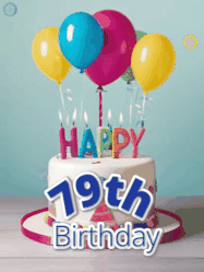 Happy Birthday Age 79 GIF, 79th Birthday GIF