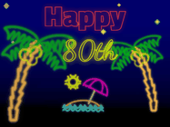 Happy Birthday Age 80 GIF, 80th Birthday GIF