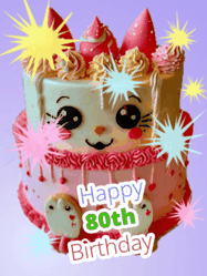 Happy Birthday Age 80 GIF, 80th Birthday GIF