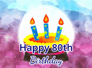 Happy Birthday Age 80 GIF, 80th Birthday GIF
