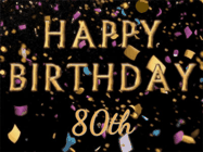 Happy Birthday Age 80 GIF, 80th Birthday GIF