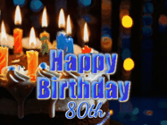 Happy Birthday Age 80 GIF, 80th Birthday GIF
