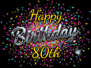 Happy Birthday Age 80 GIF, 80th Birthday GIF