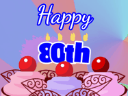 Happy Birthday Age 80 GIF, 80th Birthday GIF