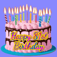 Happy Birthday Age 81 GIF, 81st Birthday GIF