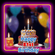 Happy Birthday Age 81 GIF, 81st Birthday GIF
