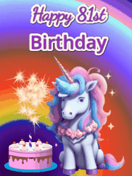 Happy Birthday Age 81 GIF, 81st Birthday GIF