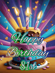 Happy Birthday Age 81 GIF, 81st Birthday GIF