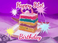 Happy Birthday Age 81 GIF, 81st Birthday GIF
