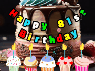 Happy Birthday Age 81 GIF, 81st Birthday GIF
