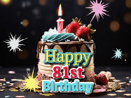 Happy Birthday Age 81 GIF, 81st Birthday GIF