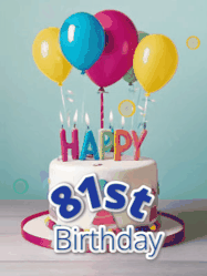 Happy Birthday Age 81 GIF, 81st Birthday GIF