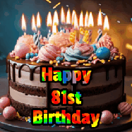 Happy Birthday Age 81 GIF, 81st Birthday GIF