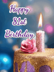 Happy Birthday Age 81 GIF, 81st Birthday GIF