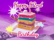 Happy Birthday Age 82 GIF, 82nd Birthday GIF