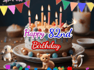 Happy Birthday Age 82 GIF, 82nd Birthday GIF