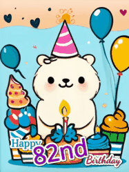 Happy Birthday Age 82 GIF, 82nd Birthday GIF