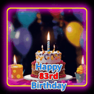 Happy Birthday Age 83 GIF, 83rd Birthday GIF
